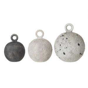 Amalfi Rapallo Buoys 3pcs Set Charcoal 12.5x12.5x16cm