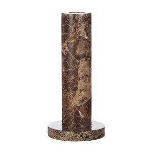 Academy Albert Marble Candle Holder Brown 8x8x17cm