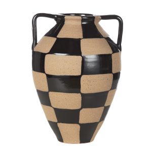 Amalfi Fulton Vase with Arms Black & Natural 23x25x33cm