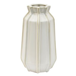 Amalfi Hester Ceramic Vase White 12x12x25cm