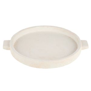 Amalfi Sunda Round Tray Cream 35.5x30x3.5cm