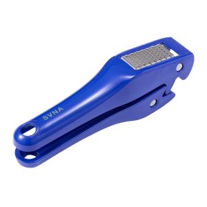 SVNA Large Easy Clean Garlic Press Blue 19x3.5x5.5cm