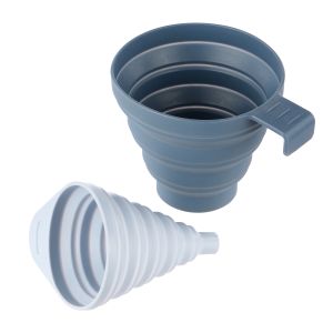 Davis & Waddell Silicone Folding Funnels 2pcs Set CDU 12pcs Blue & Grey