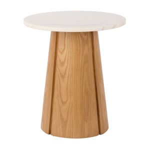 Amalfi Noah Side Table Natural & White 50x50x56cm