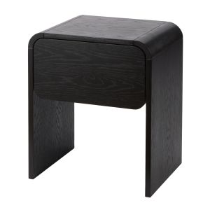 Amalfi Oslo Bedroom Side Table Black 45x35x55cm