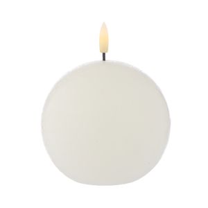 Amalfi Hughe LED Flickering Spherical Candle Rustic White 10x10x9cm