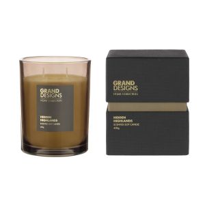 Grand Designs Hidden Highlands Scented Candle 450g Black 10x10x12cm