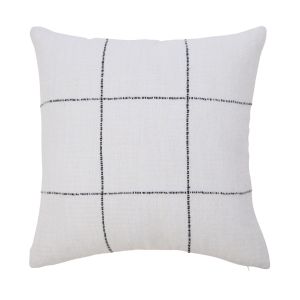 Amalfi Blaine European Cushion Off White & Dark Grey 60x60x10cm