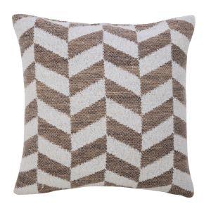 Academy Kaden European Cushion Taupe & White 60x60x10cm