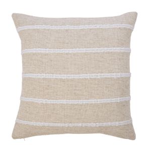 Amalfi Darby European Cushion  Natural & White 60x60x10cm