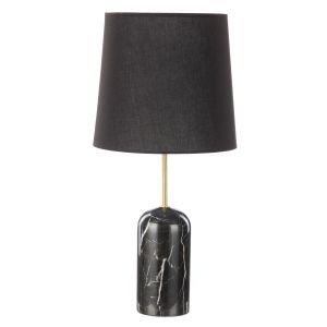 Amalfi Lennon Marble Table Lamp Black & Gold 30x30x62cm