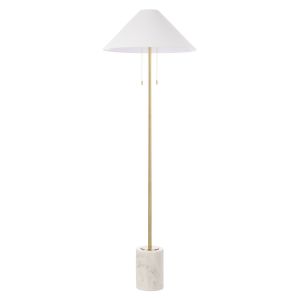 Amalfi Tillie Floor Lamp White & Brass 50x50x150cm