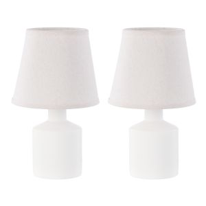 Amalfi Milton Table Lamp 2pcs Set Cream & Taupe 16.5x16.5x27.5cm