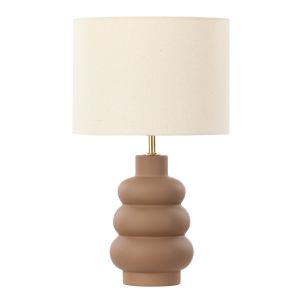 Amalfi Lincoln Table Lamp Rust & Taupe 25x25x30cm