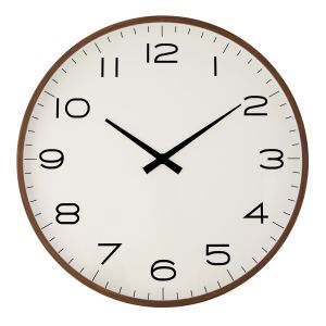 Amalfi Cody Wall Clock White & Walnut 51x5x51cm