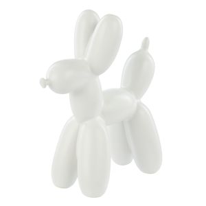 Emporium Bubbles Balloon Dog Sculpture White 18x7x20cm