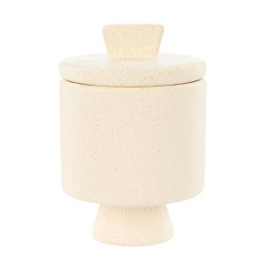 Amalfi Tuva Stoneware Canister Cream 8.5x8.5x12.5cm