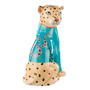 Emporium Pierson Leopard Planter Blue Blue 17x12x25cm