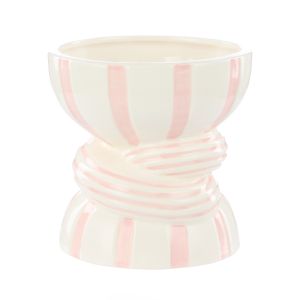 Emporium Lulu Collection Twist Stripe Vase Pink 15.5x15.5x15cm