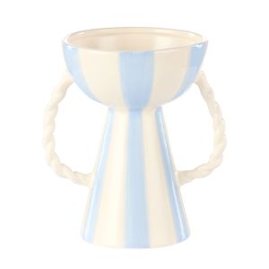 Emporium Lulu Collection Stripe Vase Blue 18.8x15.5x21.5cm