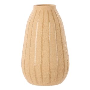 Amalfi Henry Ceramic Vase Large Beige 18.5x18.5x30.5cm