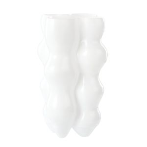 Amalfi Pompom Glass Vase Small White 20x18x31cm