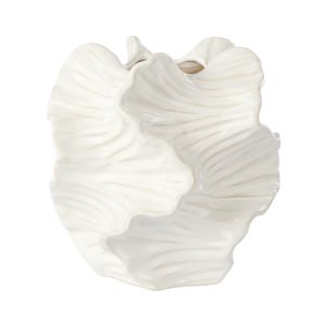 Amalfi Opus Ceramic Vase Small White 21x21x21cm