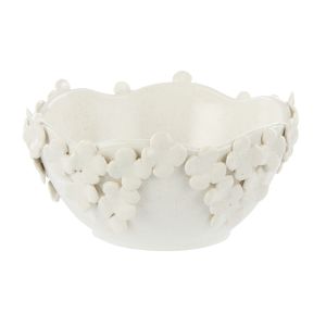 Society Home Hyacinth Ceramic Bowl White 16x16x8cm