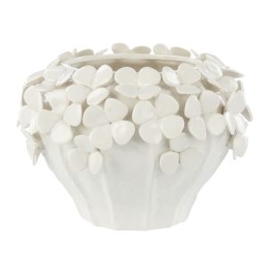 Society Home Hyacinth Ceramic Vase White 21.6x21.6x15.5cm