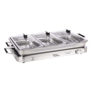 Davis & Waddell 3 in 1 Bain Marie & Warming Tray Stainless Steel 66x36x17cm