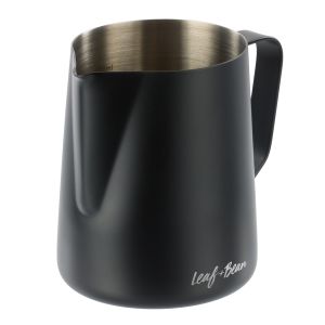 Leaf & Bean Stainless Steel Milk Frothing Jug 600ml Black 9.1x9x11.3cm