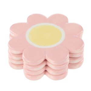 Emporium Posey Flower Coasters 4pcs Set Pink 11x11x1cm