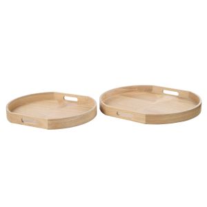 Amalfi Elwood Ash Wood Veneer Tray 2pcs Set Natural 48.5x53x5cm