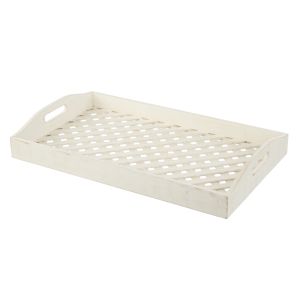 Society Home Yarra Timber Tray Large White Wash 59x35x8.5cm