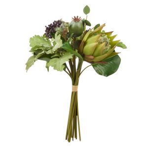 Rogue Protea Pod Mix Bouquet Green 38x30x30cm