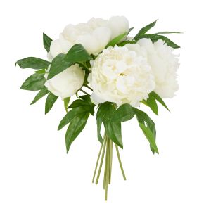 Rogue Peony Mix Bouquet White 30x36x36cm