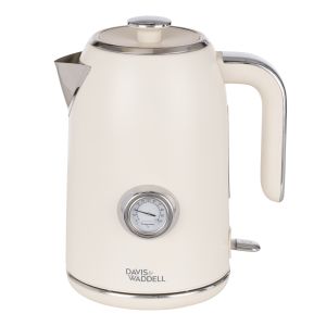 Davis & Waddell Newbury Vintage Kettle 1.7L Cream 22x21.5x25.5cm
