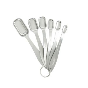 SVNA Premium Stainless Steel Spice Jar Measuring Spoons 6pcs Set