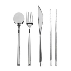 Davis & Waddell Saltara Stainless Steel Picnic Cutlery with Case 4pcs Set Stainless Steel 24.5x5.5x2.7cm