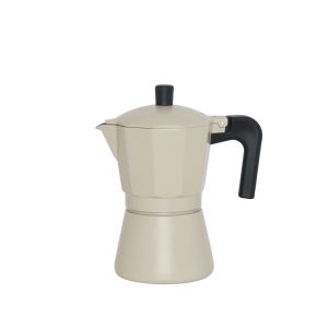 Leaf & Bean Piazza Stovetop Espresso Maker 6 Cups Oat 16.7x10x19.2cm