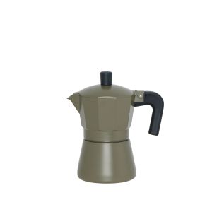 Leaf & Bean Piazza Stovetop Espresso Maker 3 Cups Mid Green 15x9.5x17cm