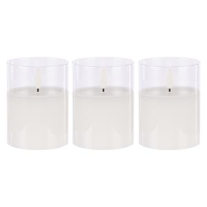 Rogue Glass Triflame Candle 3pcs Set Clear 8x8x10cm