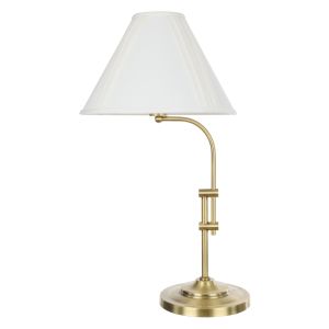 Society Home Reiss Table Lamp Antique Brass & White 37.6x35x67cm