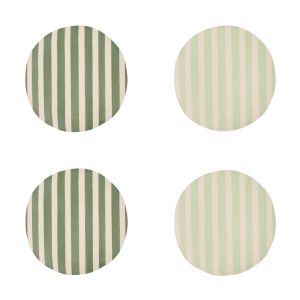 Davis & Waddell Saltara Bamboo Fibre Side Plates 4pcs Set Dark Green & Mint Green 20.8x20.1x1.8cm
