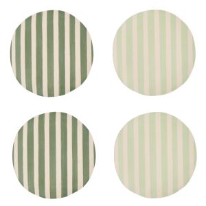Davis & Waddell Saltara Bamboo Fibre Dinner Plates 4pcs Set Dark Green & Mint Green 27.6x26.8x2.1cm