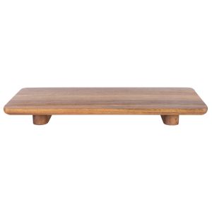 Davis & Waddell Theo Acacia Wood Raised Serving Platter Natural 40x18x3cm