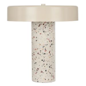 Amalfi Dario Terrazzo Table Lamp Multi-Coloured & White 30x30x33cm