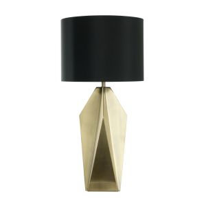 Grand Designs Duke Table Lamp Black & Antique Brass 38x38x73.3cm