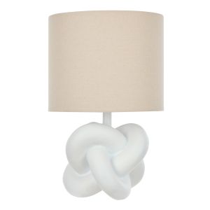 Amalfi Fia Knot Table Lamp Natural & White 30.5x30.5x50cm