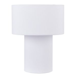 Emporium Hendrix Fabric Table Lamp White 22x22x28cm